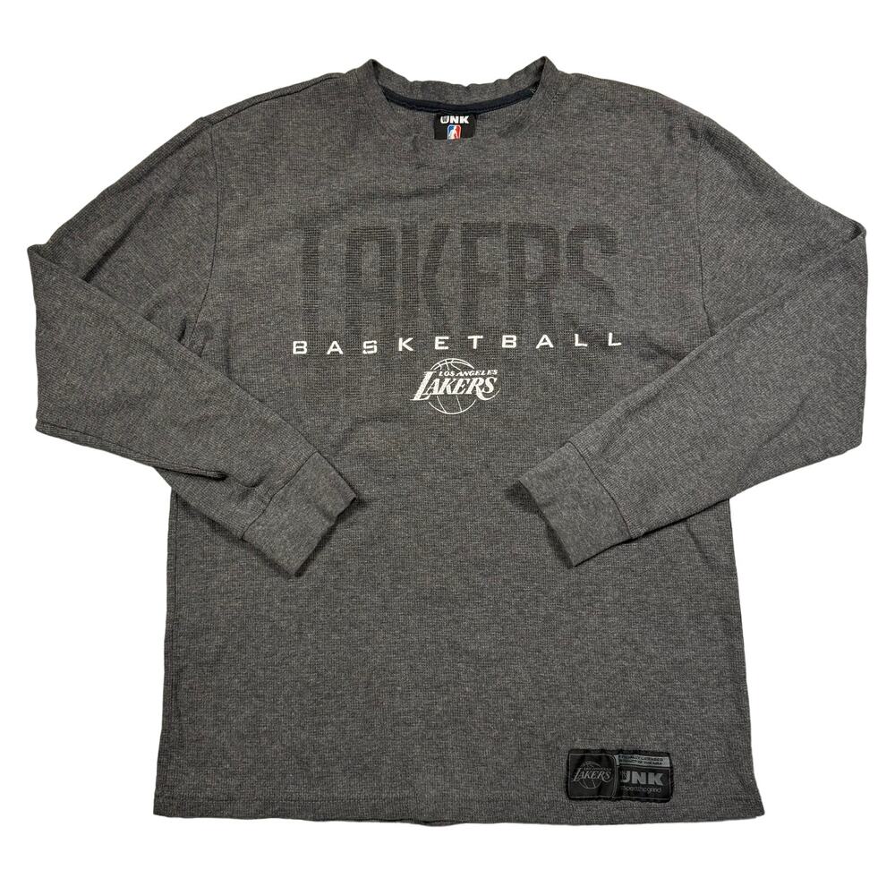 Los Angeles Lakers Shirt‎ Men's L UNK Vintage Gray Long Sleeve Waffle NBA